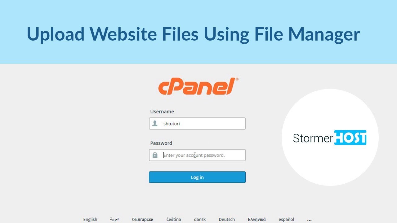 cpanel file manager upload folders